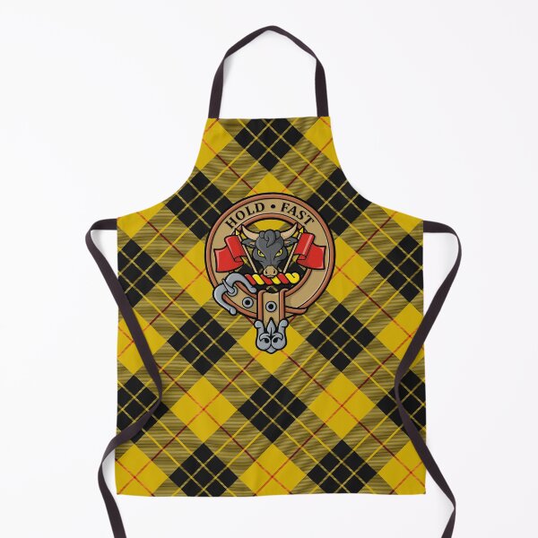 Item preview, Clan MacLeod Crest over Yellow Tartan designed and sold by sifis.