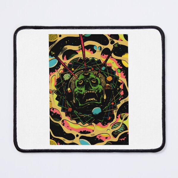 Item preview, Retro trippy space skull shooting lasers designed and sold by koacxuang.