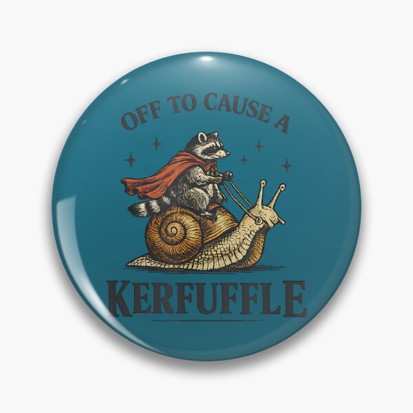 Item preview, Off to Cause A Kerfuffle Raccoon Riding Snail designed and sold by mjohnson9.
