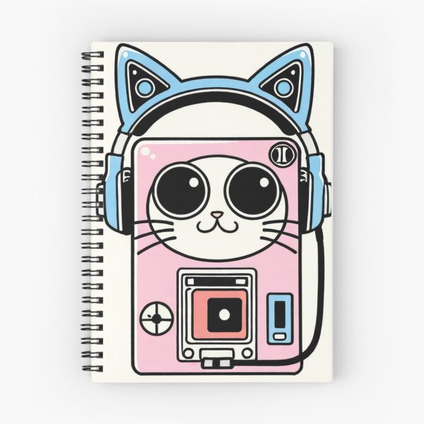 Item preview, Cat - Pink Walkman Retro Headphones designed and sold by World-Pets.