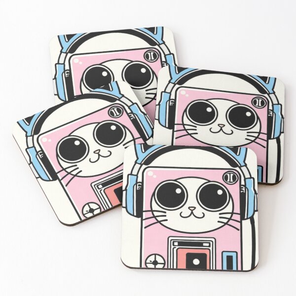Item preview, Cat - Pink Walkman Retro Headphones designed and sold by World-Pets.