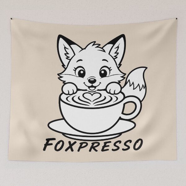 Item preview, ☕ BREWED BEASTIES COLLECTION ☕ - WOODLAND FRIENDS -  Foxpresso designed and sold by WheelieGdArt.