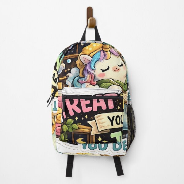 Item preview, Treat Yourself Unicorn Sticker | Cute Self Care Aesthetic | Cozy Bubble Bath Unicorn | Mental Wellness Sticker designed and sold by GenZStickerHub1.