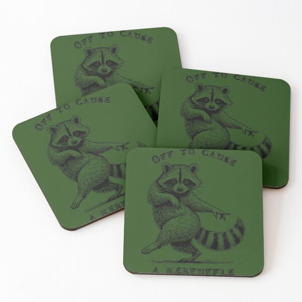 Item preview, Off to Cause a kerfuffle Funny Raccoon designed and sold by KristineLi.
