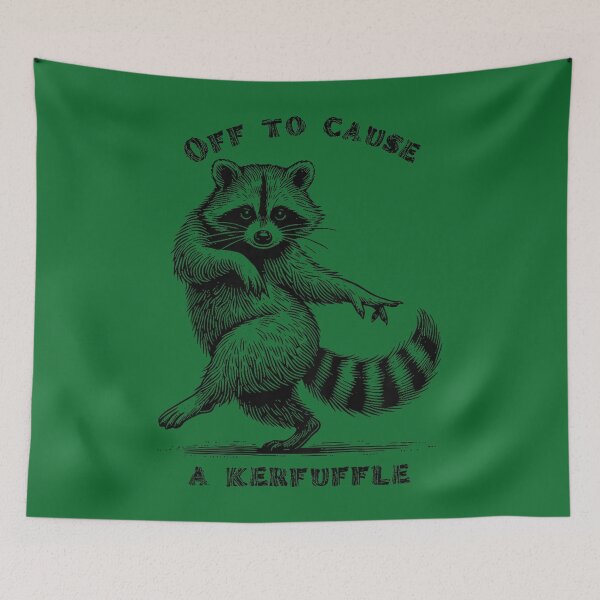 Item preview, Off to Cause a kerfuffle Funny Raccoon designed and sold by KristineLi.