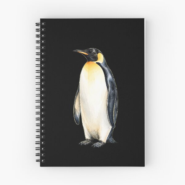 Artikelvorschau, Minimalistische Kaiserpinguin-Aquarellzeichnung | Handgezeichnete Wildtierillustration entworfen und verkauft von ColorSplash123.