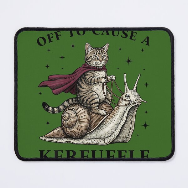 Item preview, Off to Cause A Kerfuffle Funny Whimsical Cat Meme designed and sold by KristineLi.