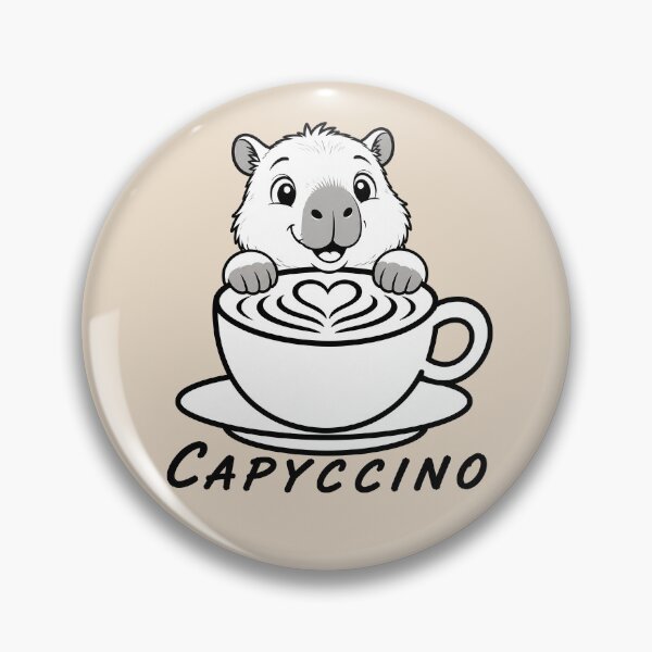 Item preview, ☕ BREWED BEASTIES COLLECTION ☕ - WOODLAND FRIENDS -  Capyccino designed and sold by WheelieGdArt.