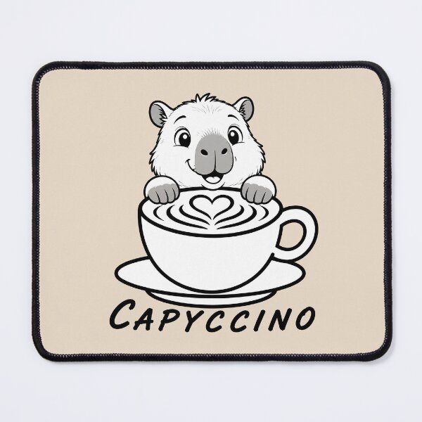 Item preview, ☕ BREWED BEASTIES COLLECTION ☕ - WOODLAND FRIENDS - Capyccino designed and sold by WheelieGdArt.