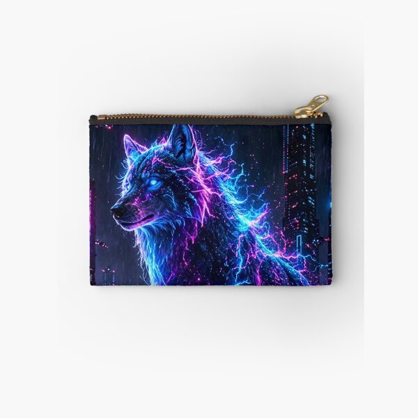 Item preview, Neon Wolf – Cyberpunk Guardian designed and sold by Gold&pixels.