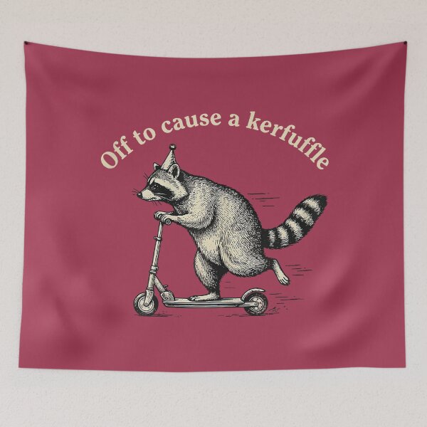 Item preview, Off to Cause A Kerfuffle Raccoon designed and sold by GreggRoss.