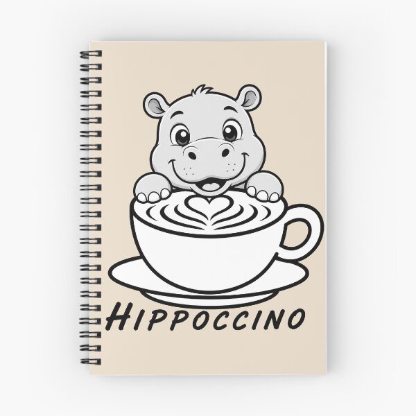 Item preview, ☕ BREWED BEASTIES COLLECTION ☕ - WILDLIFE PALS - Hippoccino designed and sold by WheelieGdArt.