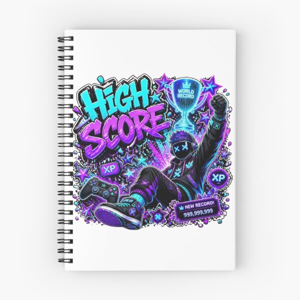 Item preview, HIGH SCORE Gaming Sticker | Neon Esports Graffiti Gamer Design designed and sold by Stylestickers55.