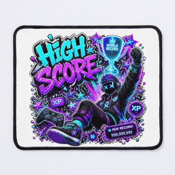 Item preview, HIGH SCORE Gaming Sticker | Neon Esports Graffiti Gamer Design designed and sold by Stylestickers55.