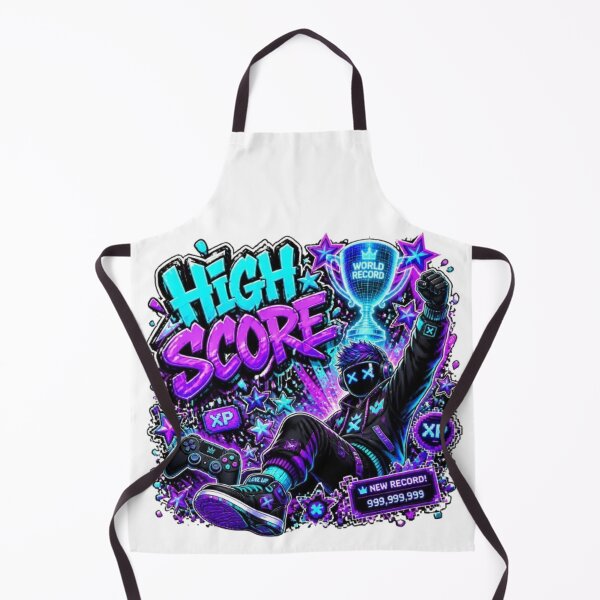 Item preview, HIGH SCORE Gaming Sticker | Neon Esports Graffiti Gamer Design designed and sold by Stylestickers55.