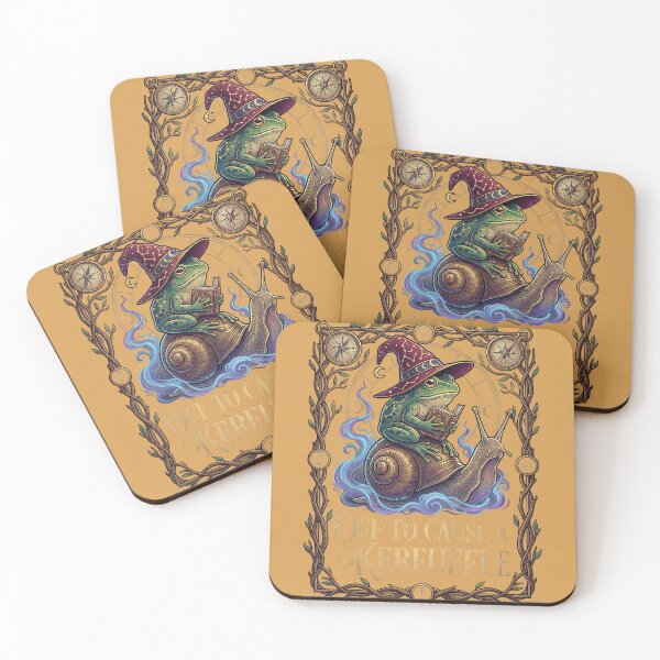 Item preview, Off to Cause A Kerfuffle Witchy Frog Wizard Snail Meme Humor designed and sold by GreggRoss.