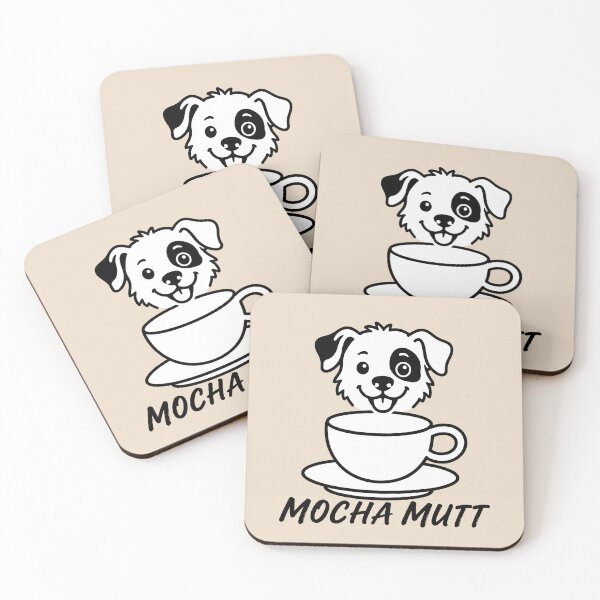 Item preview, ☕ BREWED BEASTIES COLLECTION ☕ - PET PALS - Mocha Mutt designed and sold by WheelieGdArt.