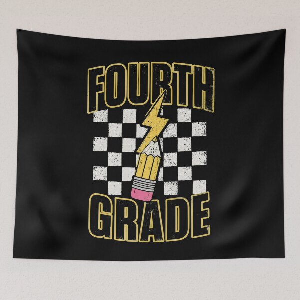 Item preview, Fourth Grade Lighting Bolt Pencil Retro 4th Grade Teacher designed and sold by OlakunleOloroz.