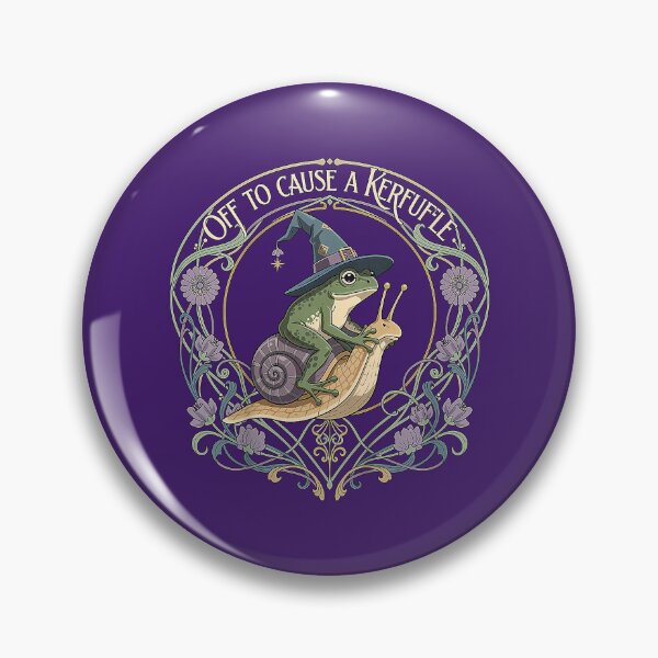 Item preview, Off to Cause A Kerfuffle Witchy Frog Wizard Snail Meme Humor designed and sold by FrankIsabel.