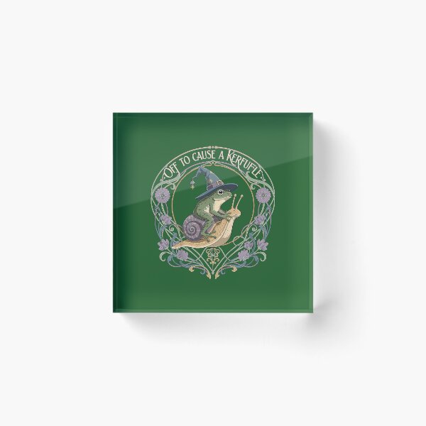 Item preview, Off to Cause A Kerfuffle Witchy Frog Wizard Snail Meme Humor designed and sold by FrankIsabel.