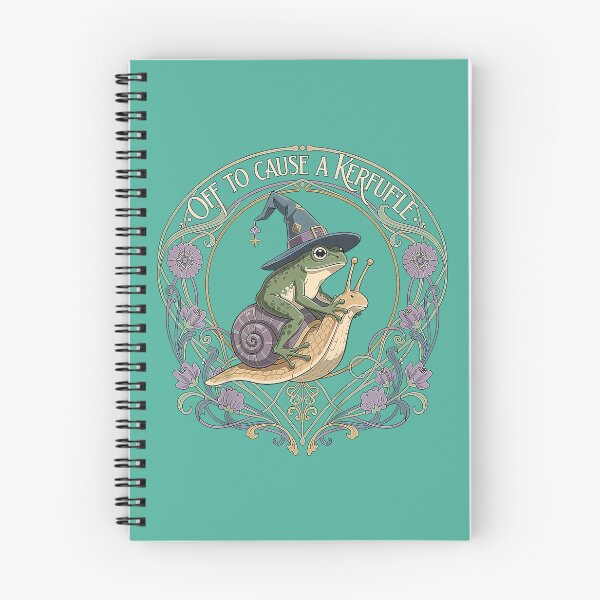 Item preview, Off to Cause A Kerfuffle Witchy Frog Wizard Snail Meme Humor designed and sold by FrankIsabel.