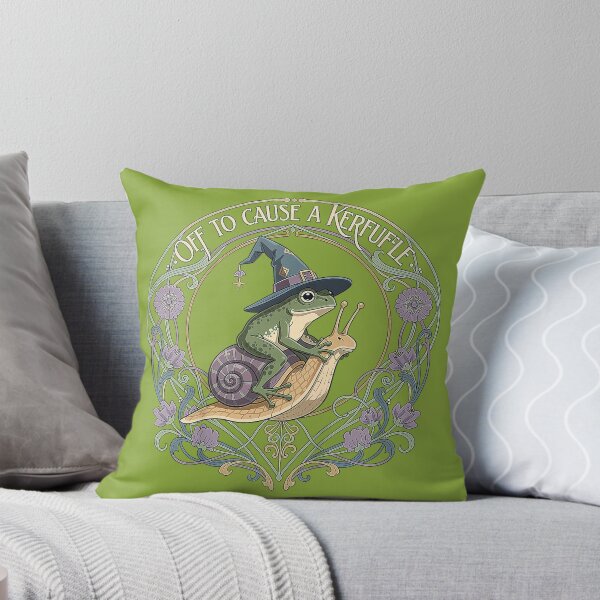 Item preview, Off to Cause A Kerfuffle Witchy Frog Wizard Snail Meme Humor designed and sold by FrankIsabel.