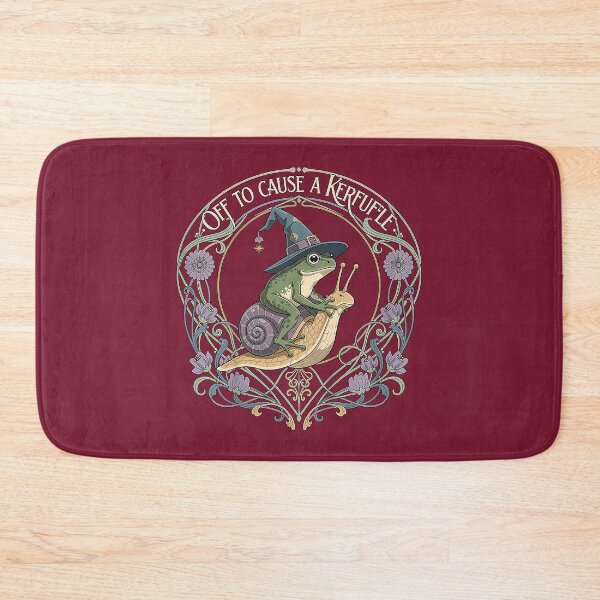 Item preview, Off to Cause A Kerfuffle Witchy Frog Wizard Snail Meme Humor designed and sold by FrankIsabel.