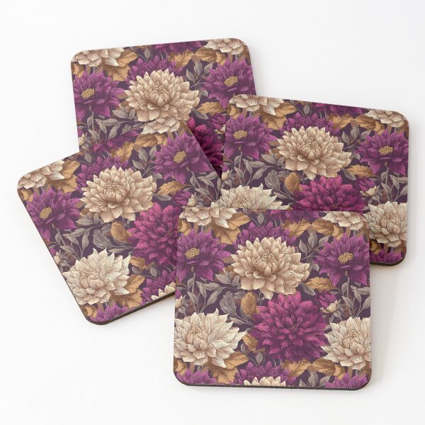 Item preview, Blooming Dahlias Texture  - Flower Garden Pattern  - Gifts For Him designed and sold by RoyalStarsPatts.