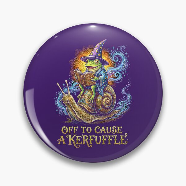 Item preview, Off to Cause A Kerfuffle Wizard Frog Riding Snail designed and sold by FrankIsabel.