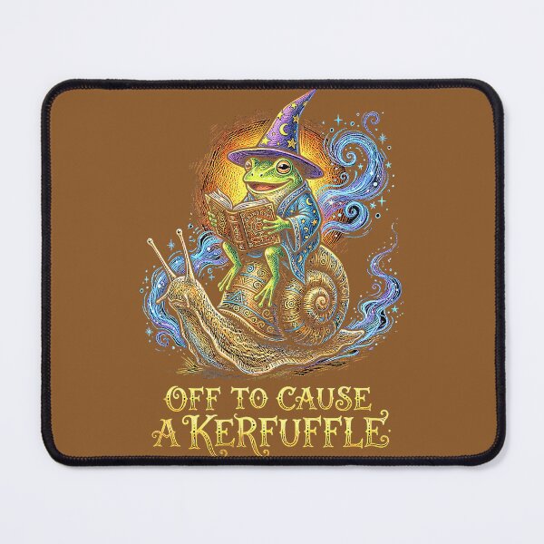 Item preview, Off to Cause A Kerfuffle Wizard Frog Riding Snail designed and sold by FrankIsabel.