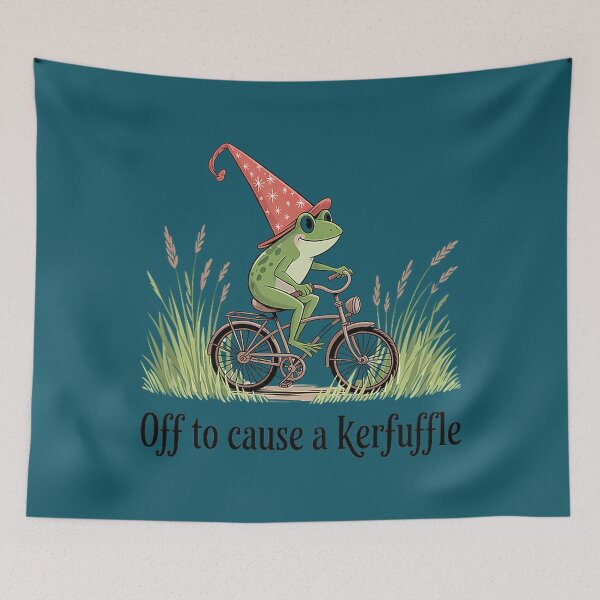 Item preview, Off to Cause a Kerfuffle Frog designed and sold by FrankIsabel.