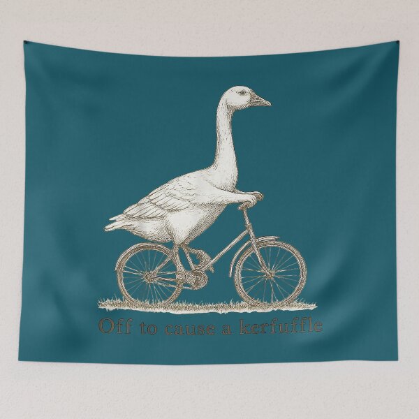 Item preview, Off to Cause A Kerfuffle meme funny goose designed and sold by FrankIsabel.