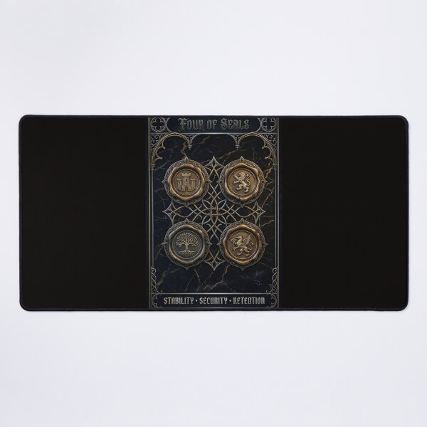 Item preview, Four of Seals - tarot card designed and sold by Studio77-Gothic.