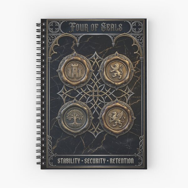 Item preview, Four of Seals - tarot card designed and sold by Studio77-Gothic.
