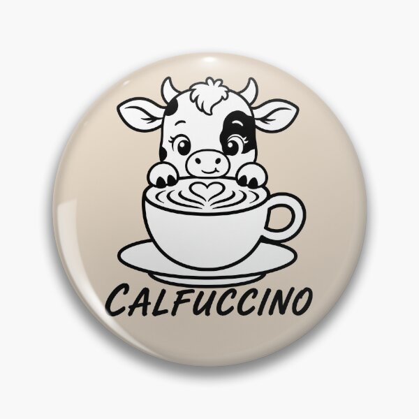 Item preview, ☕ BREWED BEASTIES COLLECTION ☕ - FARM FRIENDS - Calfuccino designed and sold by WheelieGdArt.
