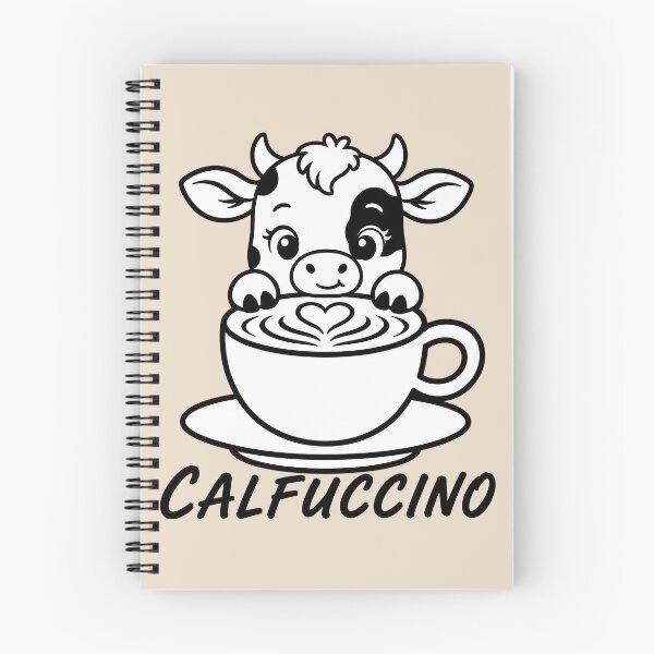 Item preview, ☕ BREWED BEASTIES COLLECTION ☕ - FARM FRIENDS - Calfuccino designed and sold by WheelieGdArt.