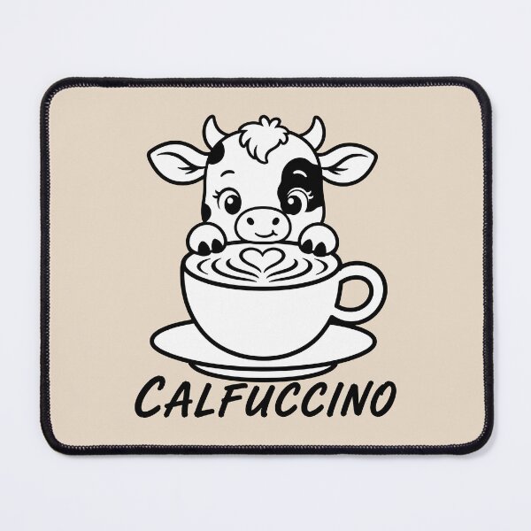 Item preview, ☕ BREWED BEASTIES COLLECTION ☕ - FARM FRIENDS - Calfuccino designed and sold by WheelieGdArt.
