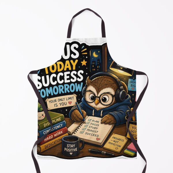 Item preview, Study Owl Sticker | Focus Today Success Tomorrow | Cute Productivity Owl | Student Motivation Laptop Sticker designed and sold by GenZStickerHub1.