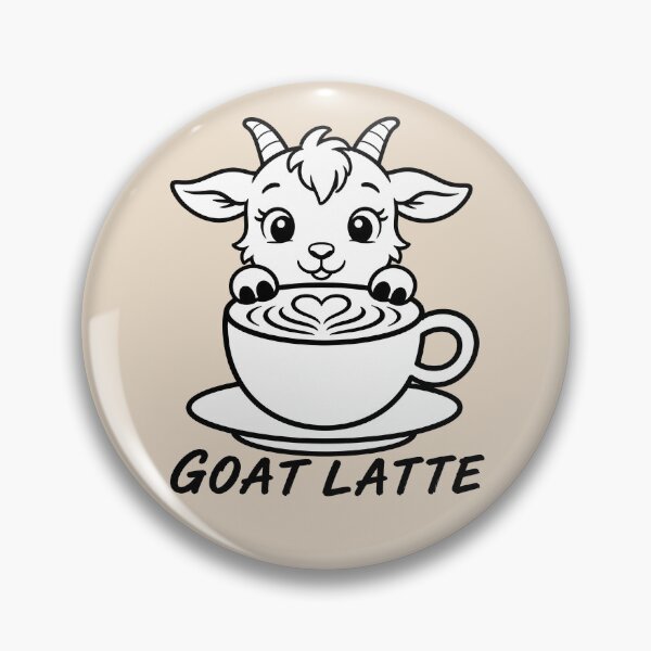 Item preview, ☕ BREWED BEASTIES COLLECTION ☕ - FARM FRIENDS - Goat Latte designed and sold by WheelieGdArt.