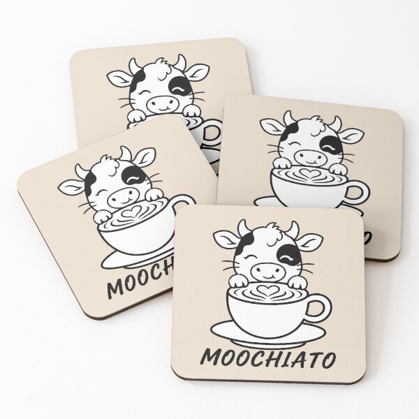 Item preview, ☕ BREWED BEASTIES COLLECTION ☕ - FARM FRIENDS - Moochiato designed and sold by WheelieGdArt.