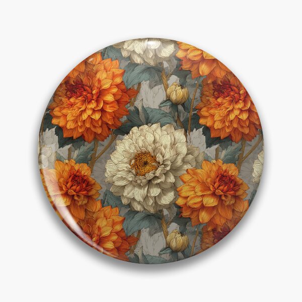 Item preview, Trendy Dahlias Print - Tropical Flower Pattern  - Gifts For Husband designed and sold by RoyalStarsPatts.