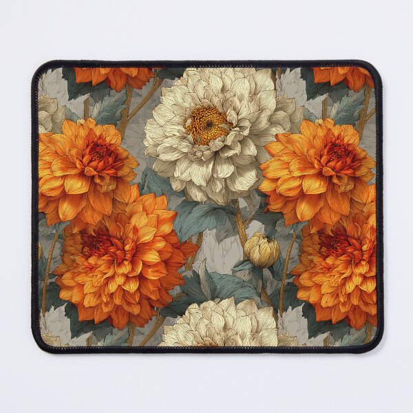 Item preview, Trendy Dahlias Print - Tropical Flower Pattern  - Gifts For Husband designed and sold by RoyalStarsPatts.