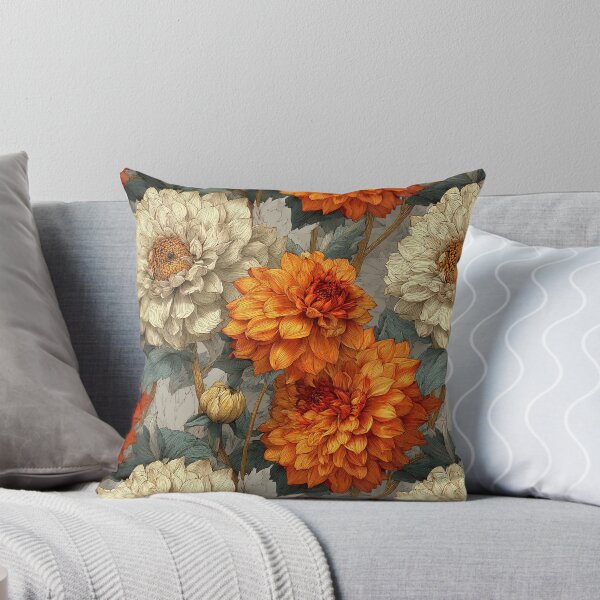 Item preview, Trendy Dahlias Print - Tropical Flower Pattern  - Gifts For Husband designed and sold by RoyalStarsPatts.