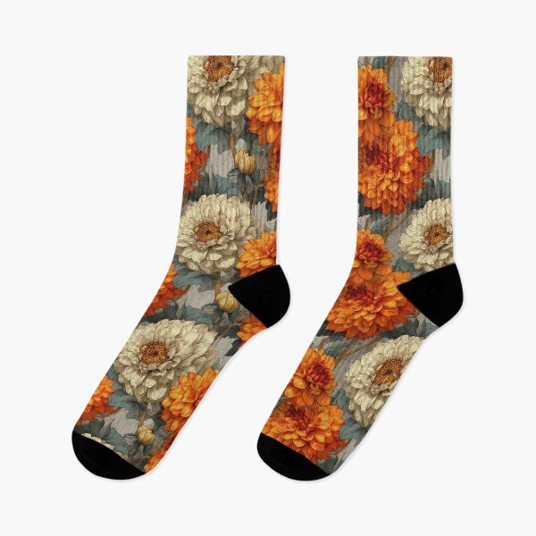 Item preview, Trendy Dahlias Print - Tropical Flower Pattern  - Gifts For Husband designed and sold by RoyalStarsPatts.