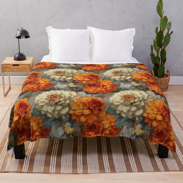 Item preview, Trendy Dahlias Print - Tropical Flower Pattern - Gifts For Husband designed and sold by RoyalStarsPatts.