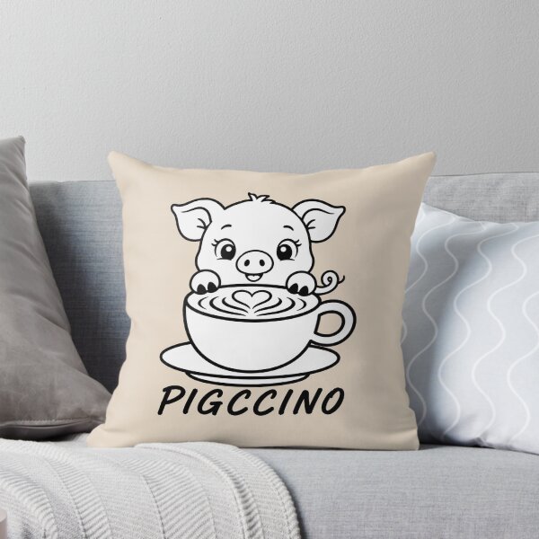 Item preview, ☕ BREWED BEASTIES COLLECTION ☕ - FARM FRIENDS - Pigccino  designed and sold by WheelieGdArt.
