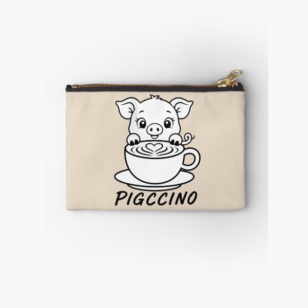 Item preview, ☕ BREWED BEASTIES COLLECTION ☕ - FARM FRIENDS - Pigccino  designed and sold by WheelieGdArt.