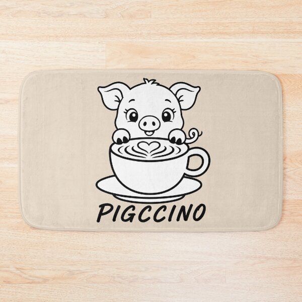 Item preview, ☕ BREWED BEASTIES COLLECTION ☕ - FARM FRIENDS - Pigccino  designed and sold by WheelieGdArt.
