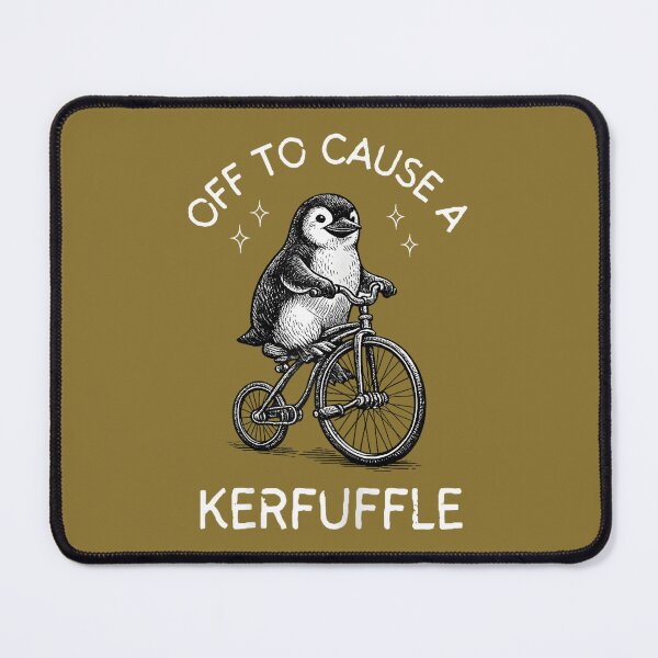 Item preview, Penguin Off to Cause A Kerfuffle Funny Humor Men Women designed and sold by ArleneRowe.
