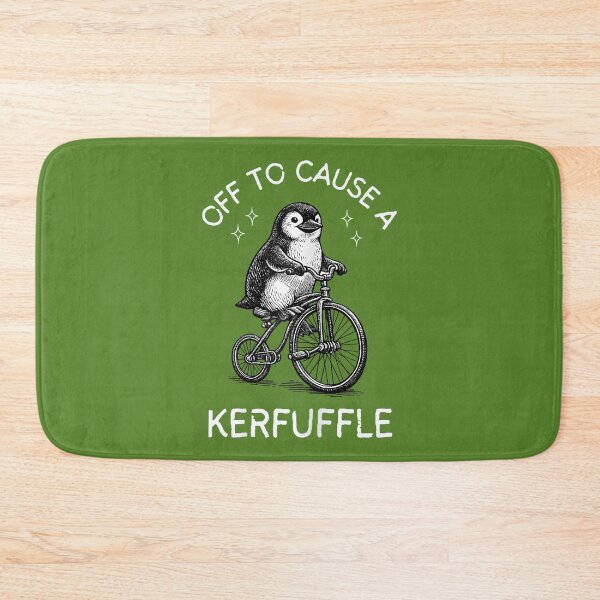 Item preview, Penguin Off to Cause A Kerfuffle Funny Humor Men Women designed and sold by ArleneRowe.